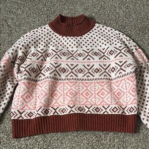 Cropped Mock Neck Sweater